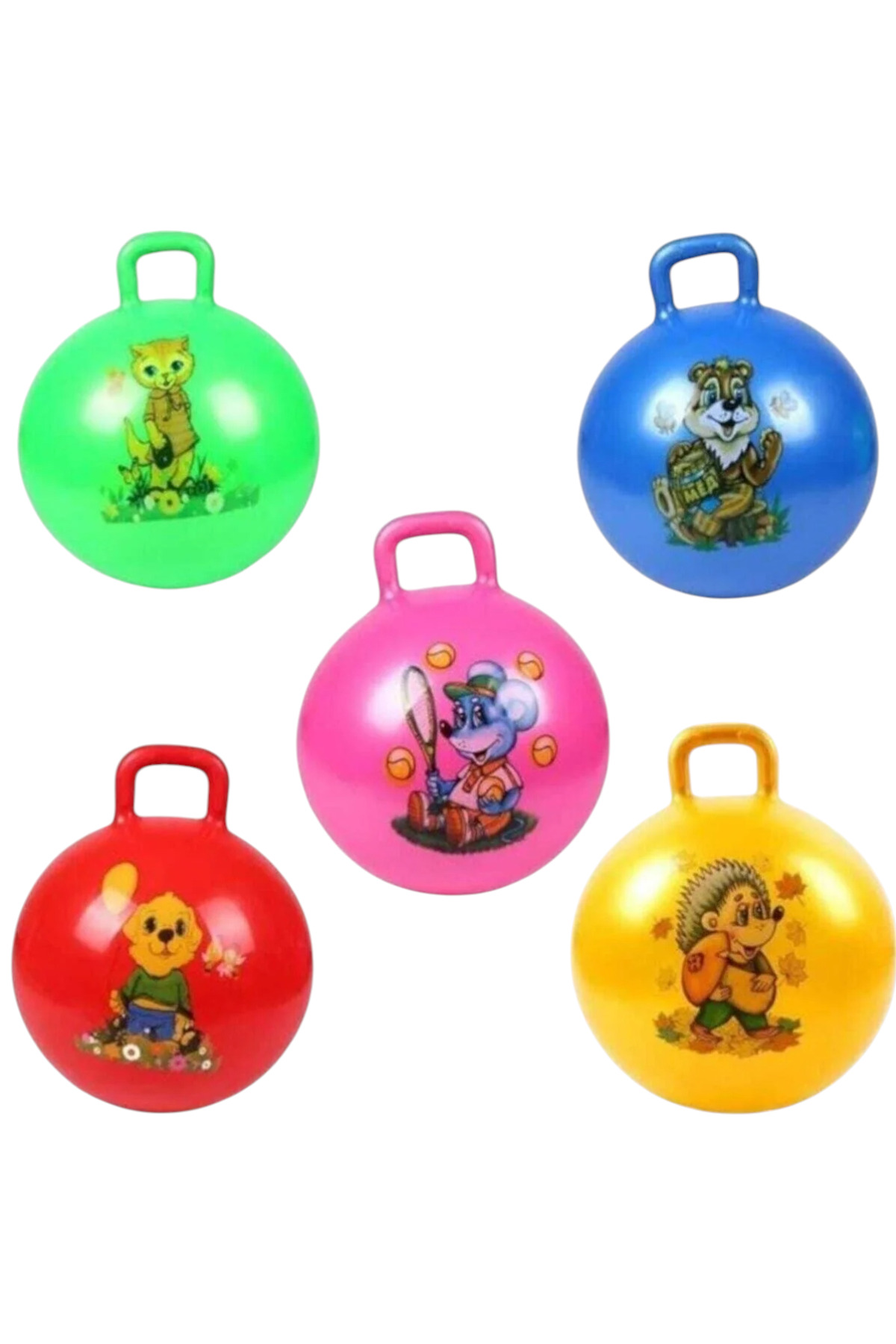 MOYASHOP Mavi Tutmalı Zıplayan Pilates Topu - Çocuk Oyun - Spor