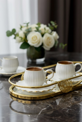 Carmen Soft 6 Kişilik Papatya Fincan Takımı