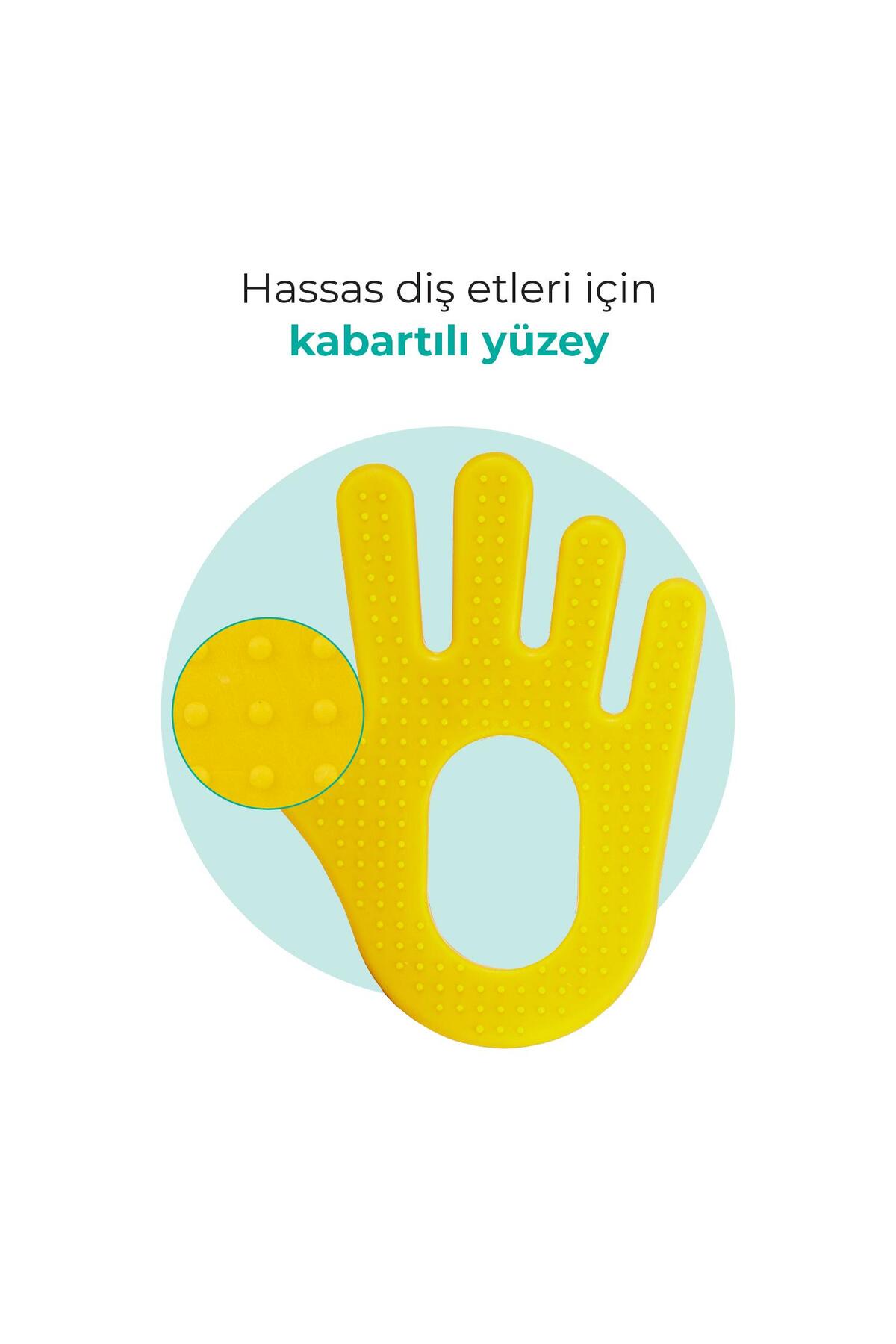 Mamajoo Yumuşak Diş Kaşıyıcı Sarı El fotoğrafı 3 (önizleme)