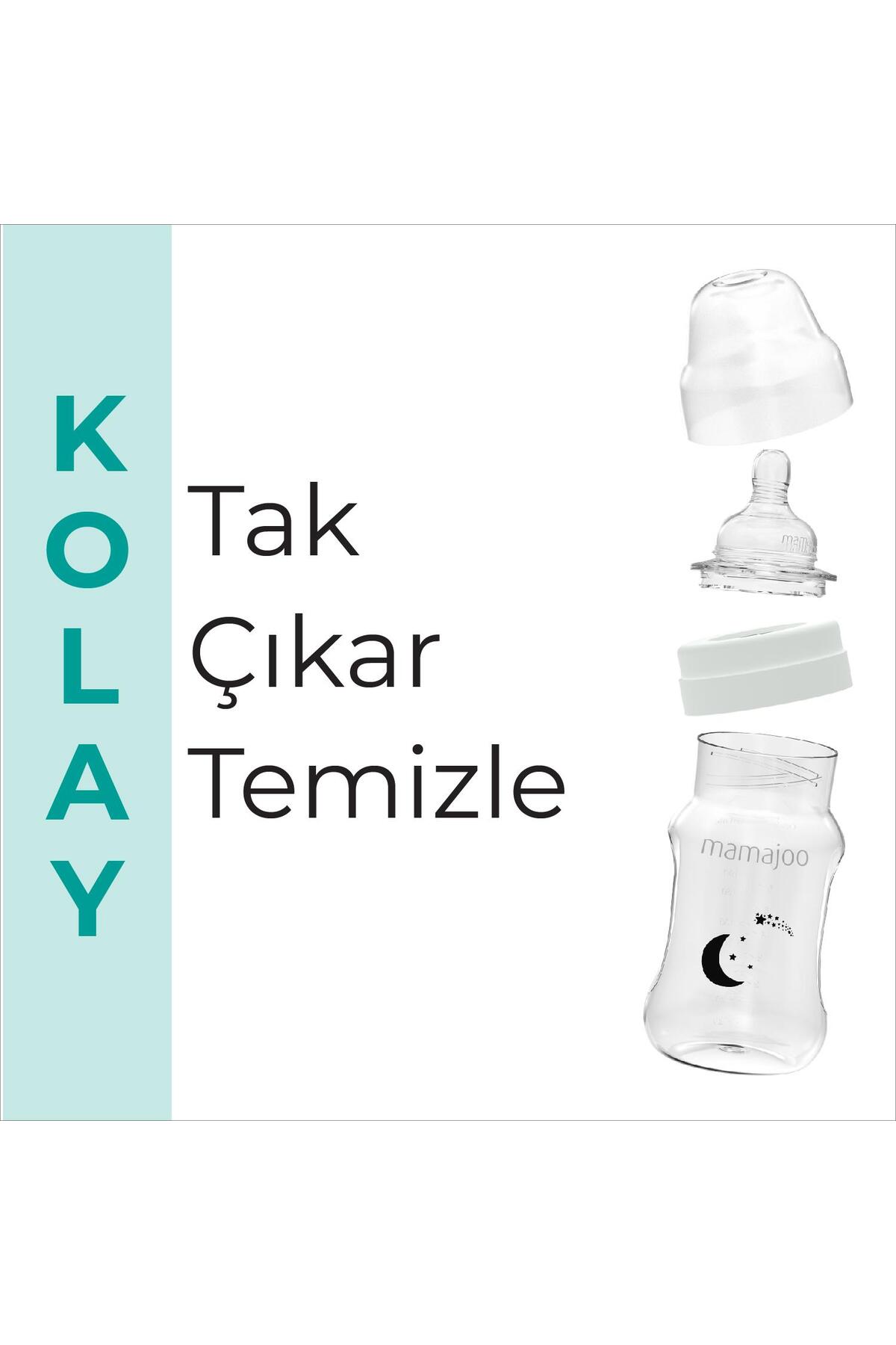 Mamajoo Gece & Gündüz Antikolik Biberon 270 ml 6 Ay+ | Orta Akışlı fotoğrafı 6 (önizleme)