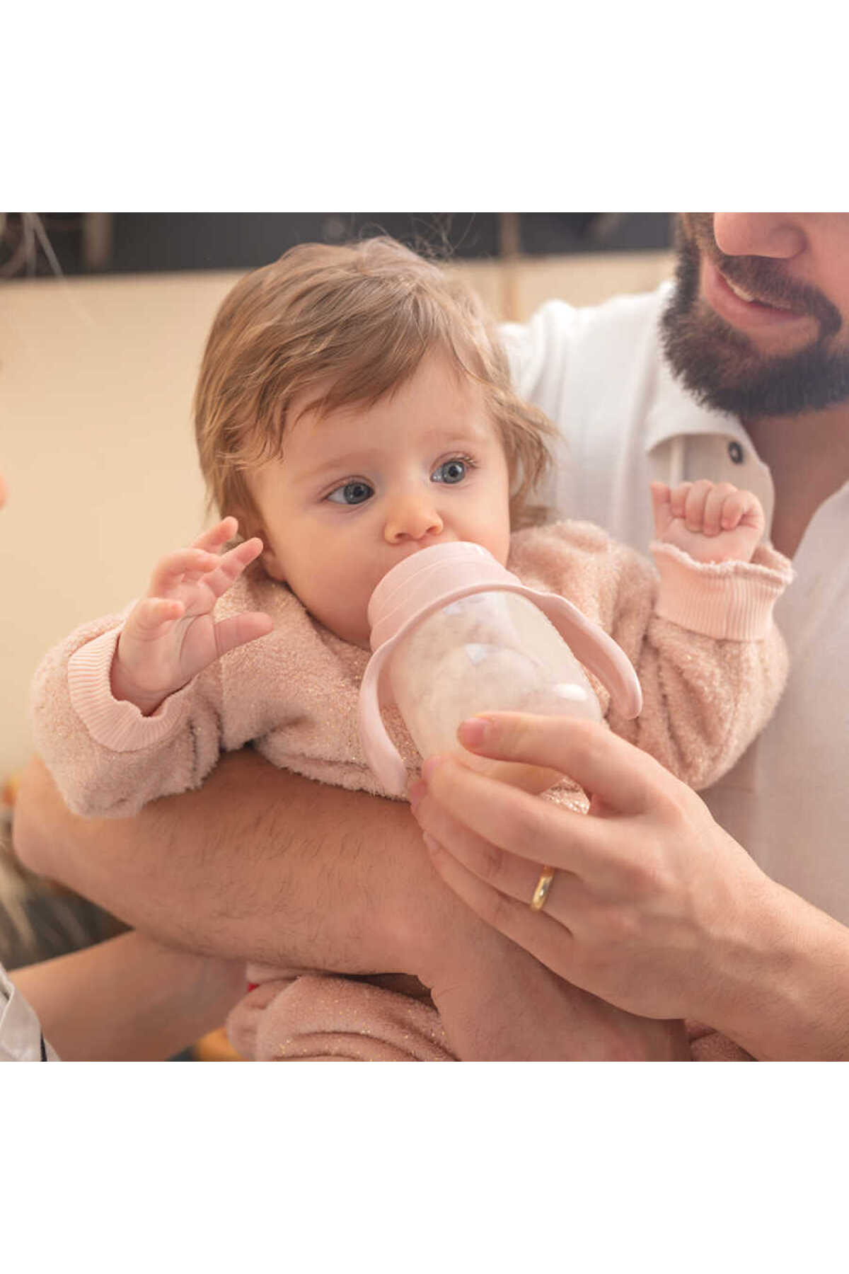 Mamajoo Kulplu Eğitici Bardak 270ml / Powder Pink fotoğrafı 7 (önizleme)