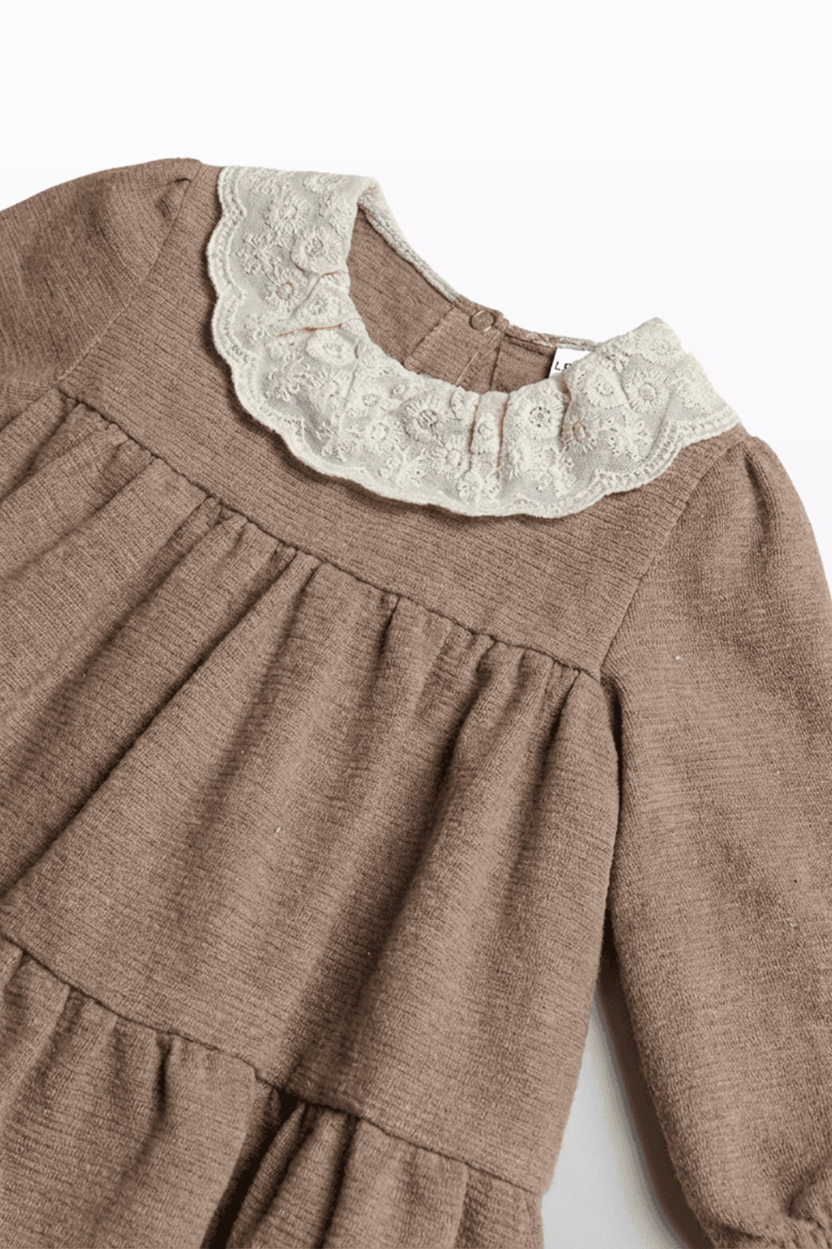 Lamonde Kız Bebek Elbise Fisto Yaka Pamuk 6-9-12-18 Ay fotoğrafı 4 (önizleme)