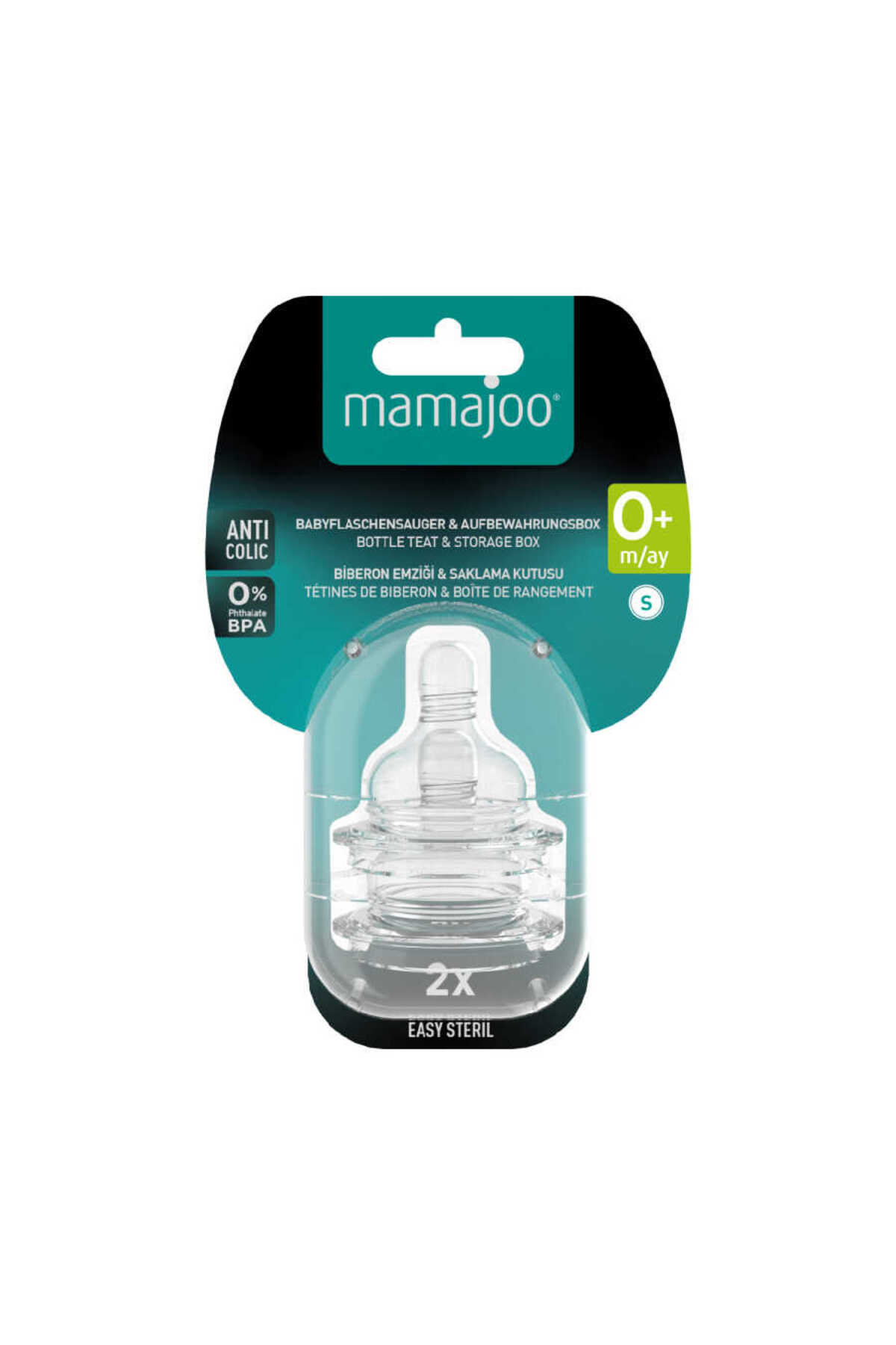 Mamajoo Antikolik Biberon Emziği Seti 0 Ay+ | Yavaş Akışlı, İkili - Saklama Kabı Hediyeli fotoğrafı 7 (önizleme)