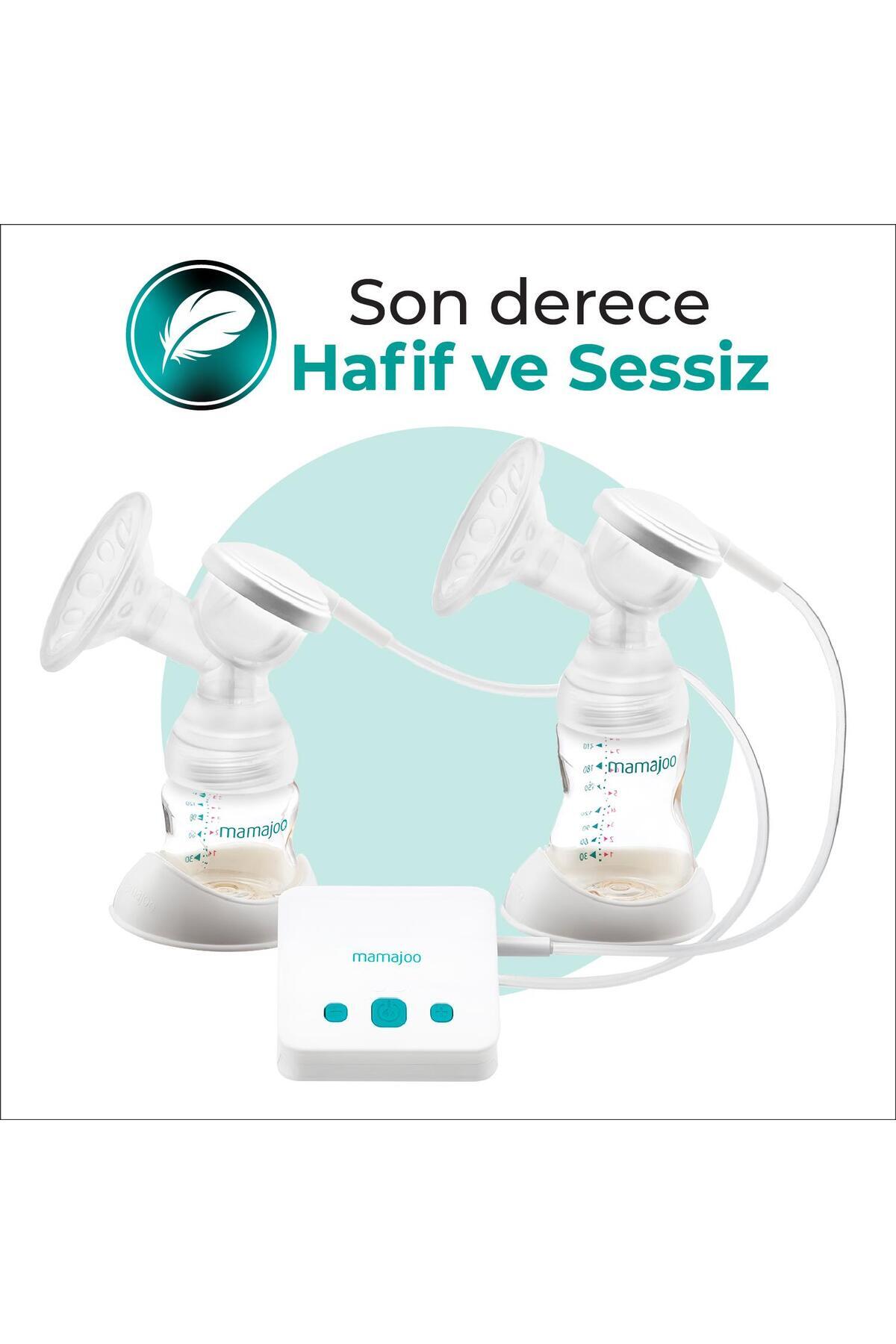 Mamajoo Elektrikli USB Çiftli Göğüs Pompası 250 ml | 20 Kademe Ayarı fotoğrafı 3 (önizleme)