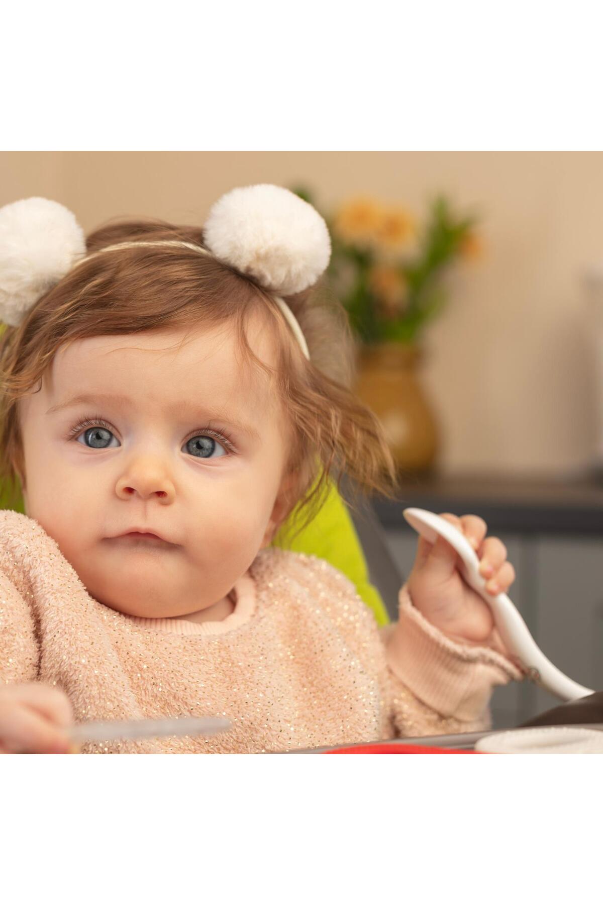 Mamajoo Ergonomik Beslenme Kaşık Çatal Seti Pembe & İnek, 6 Ay+ İkili fotoğrafı 5 (önizleme)