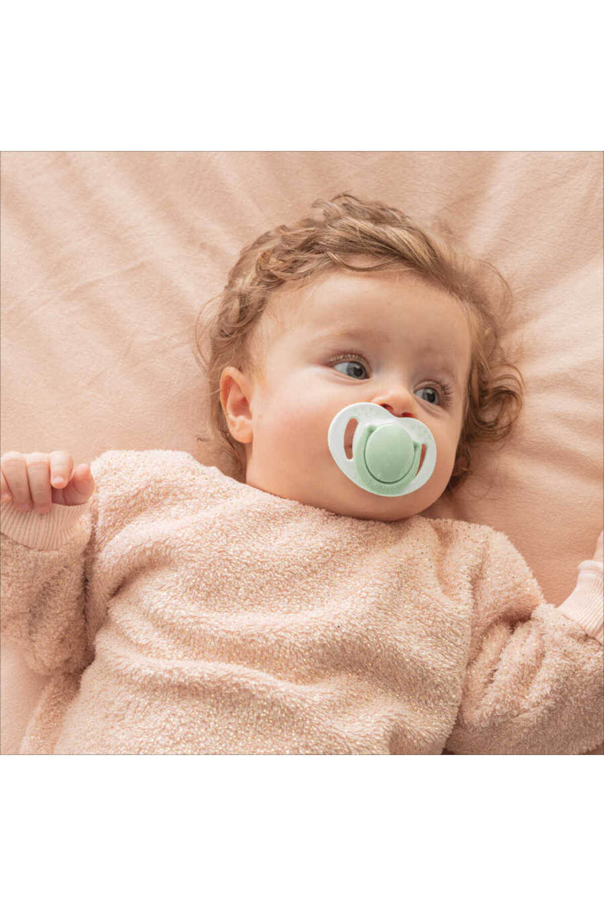 Mamajoo Ortodontik Emzik Seti 12 Ay+ Powder Green | İkili, Silikon, Damaklı | Sterilizasyon & Saklam fotoğrafı 7 (önizleme)