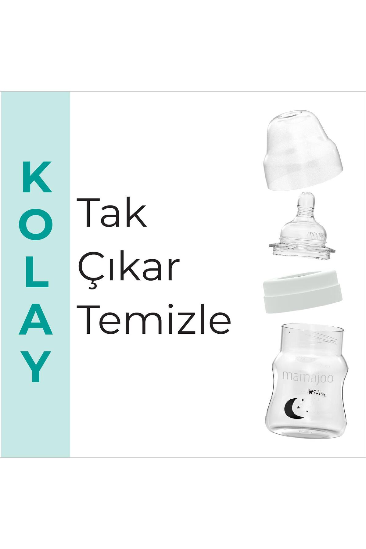 Mamajoo Gece & Gündüz Antikolik Biberon 160 ml 0 Ay+ | Yavaş Akışlı fotoğrafı 6 (önizleme)