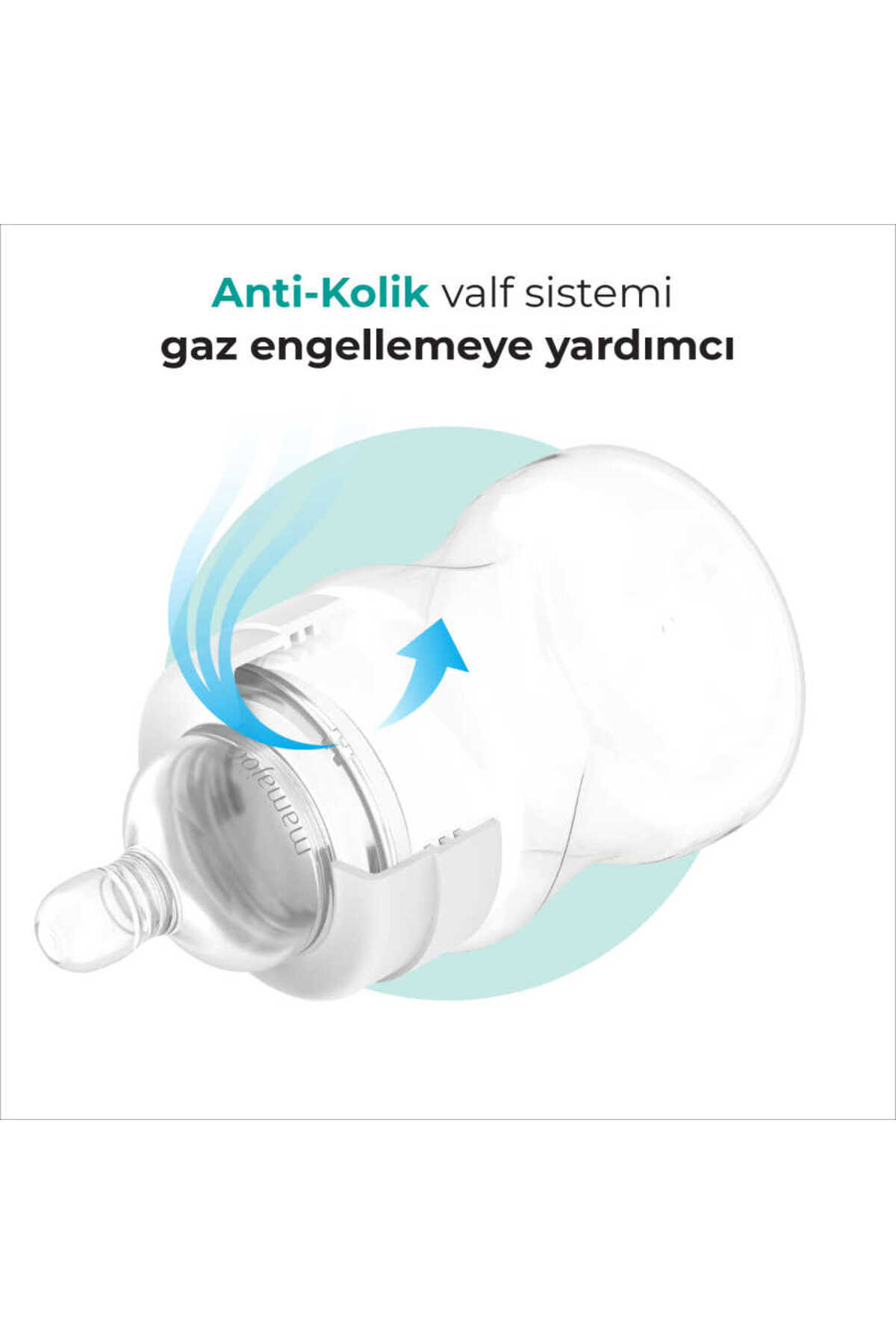 Mamajoo Antikolik Biberon 250 ml 6 Ay+ | Orta Akışlı fotoğrafı 3 (önizleme)