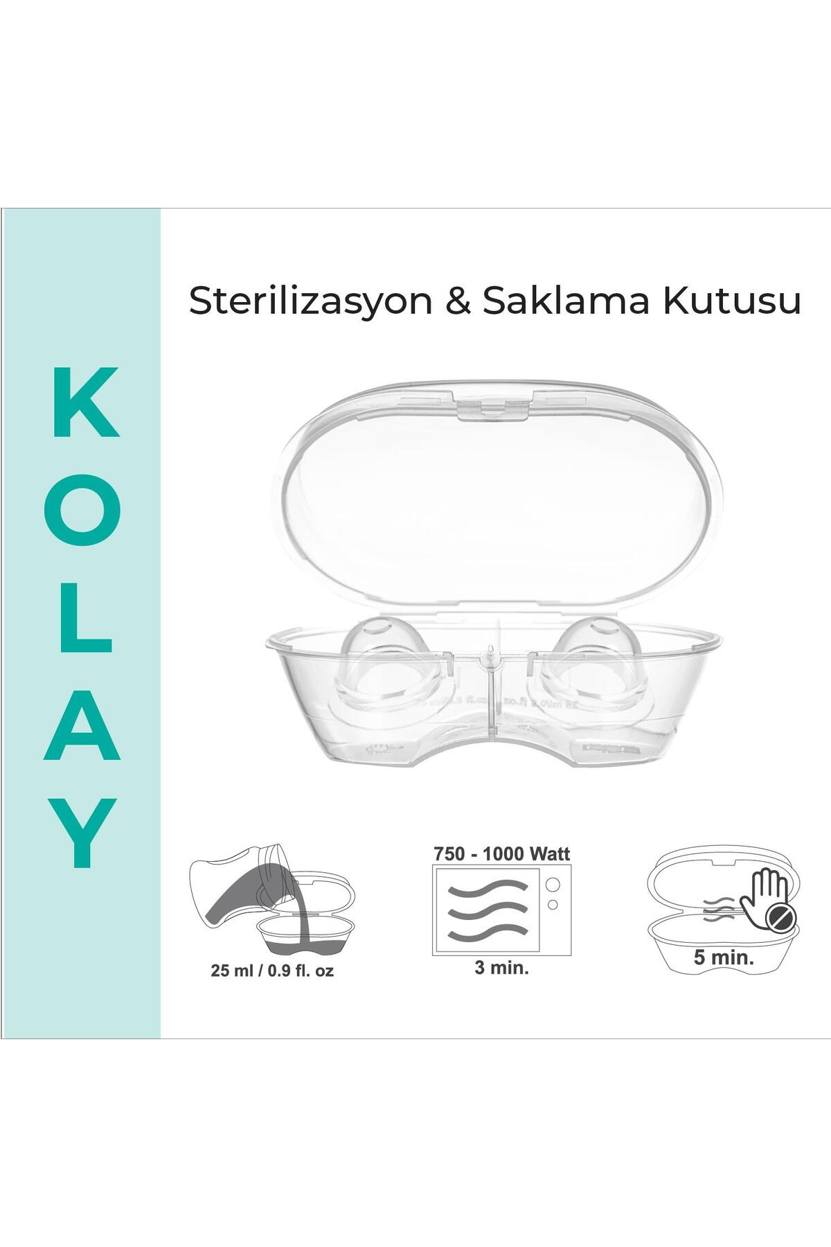 Mamajoo Göğüs Ucu Çıkartıcı Seti | Sterilizasyon & Saklama Kabı Hediyeli fotoğrafı 6 (önizleme)