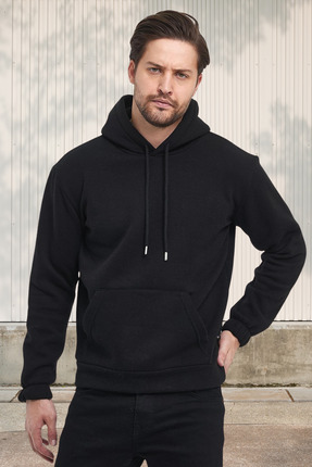 yakamor Erkek Kolu Lastikli Kapşonlu Sweat