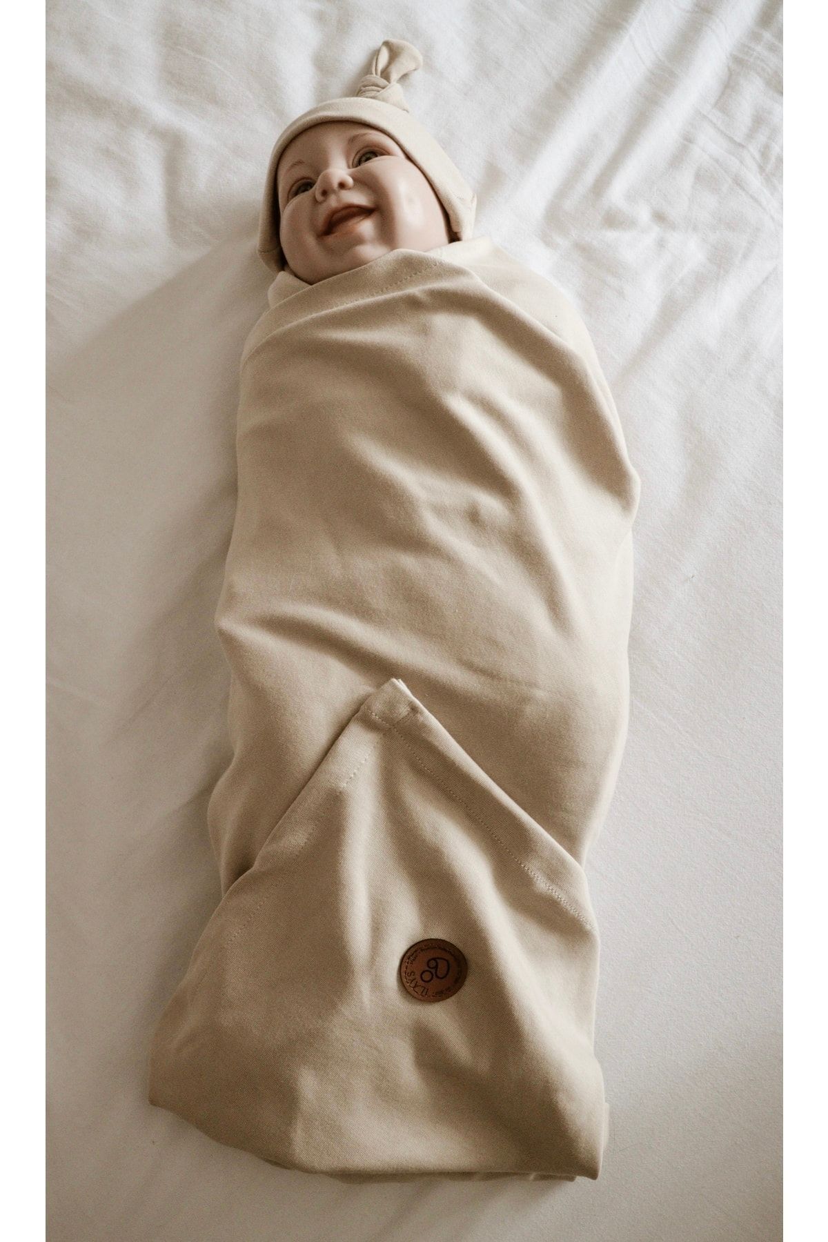 ilays beauty Birinci Sınıf Pamuklu Çok Amaçlı Kundak/battaniye (SÜTLÜ KAHVE) fotoğrafı 7 (önizleme)