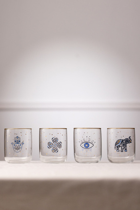 Rakle Lucky Charm 4'lü Kahve Yanı Bardağı Seti 280 cc