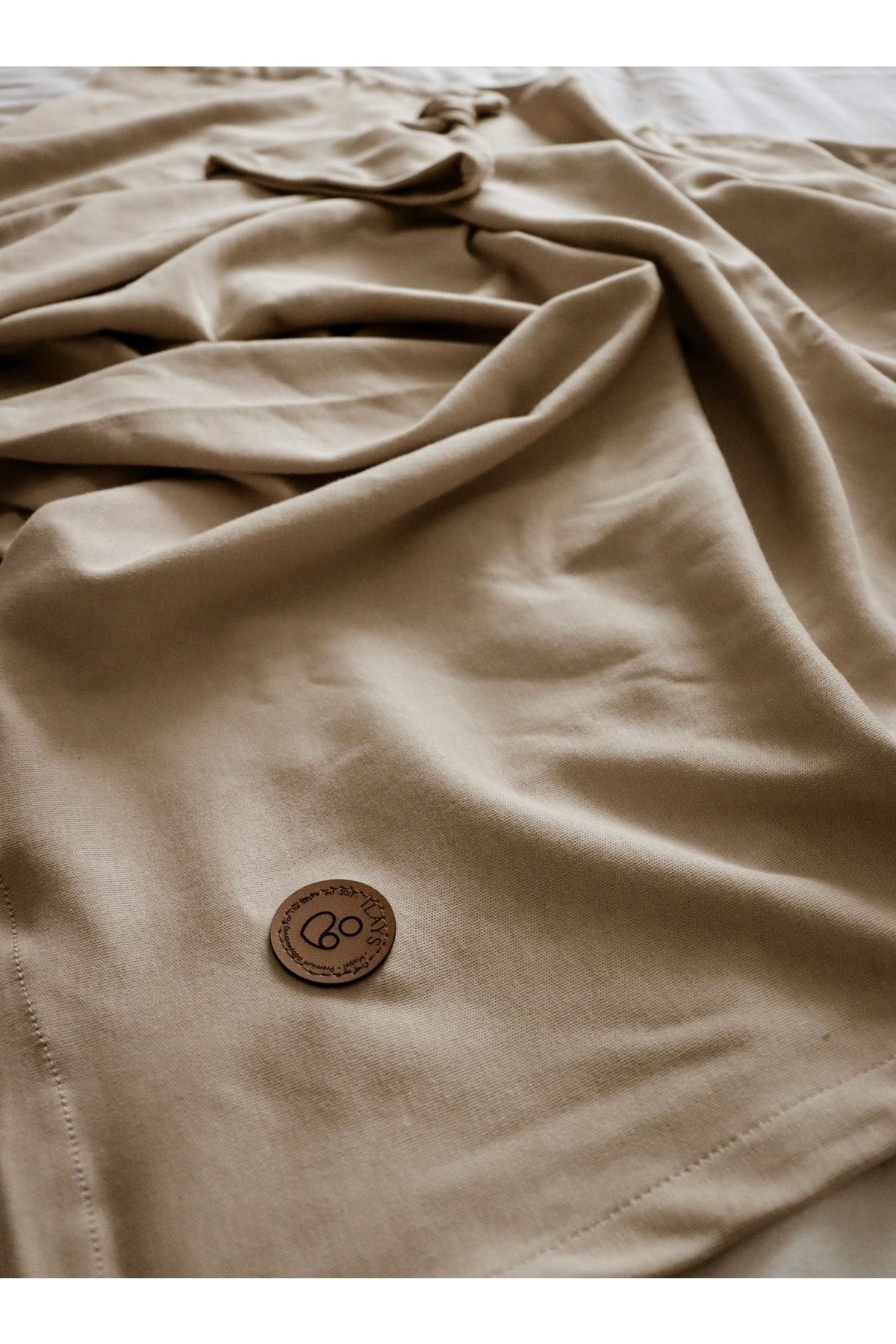 ilays beauty Birinci Sınıf Pamuklu Çok Amaçlı Kundak/battaniye (SÜTLÜ KAHVE) fotoğrafı 5 (önizleme)