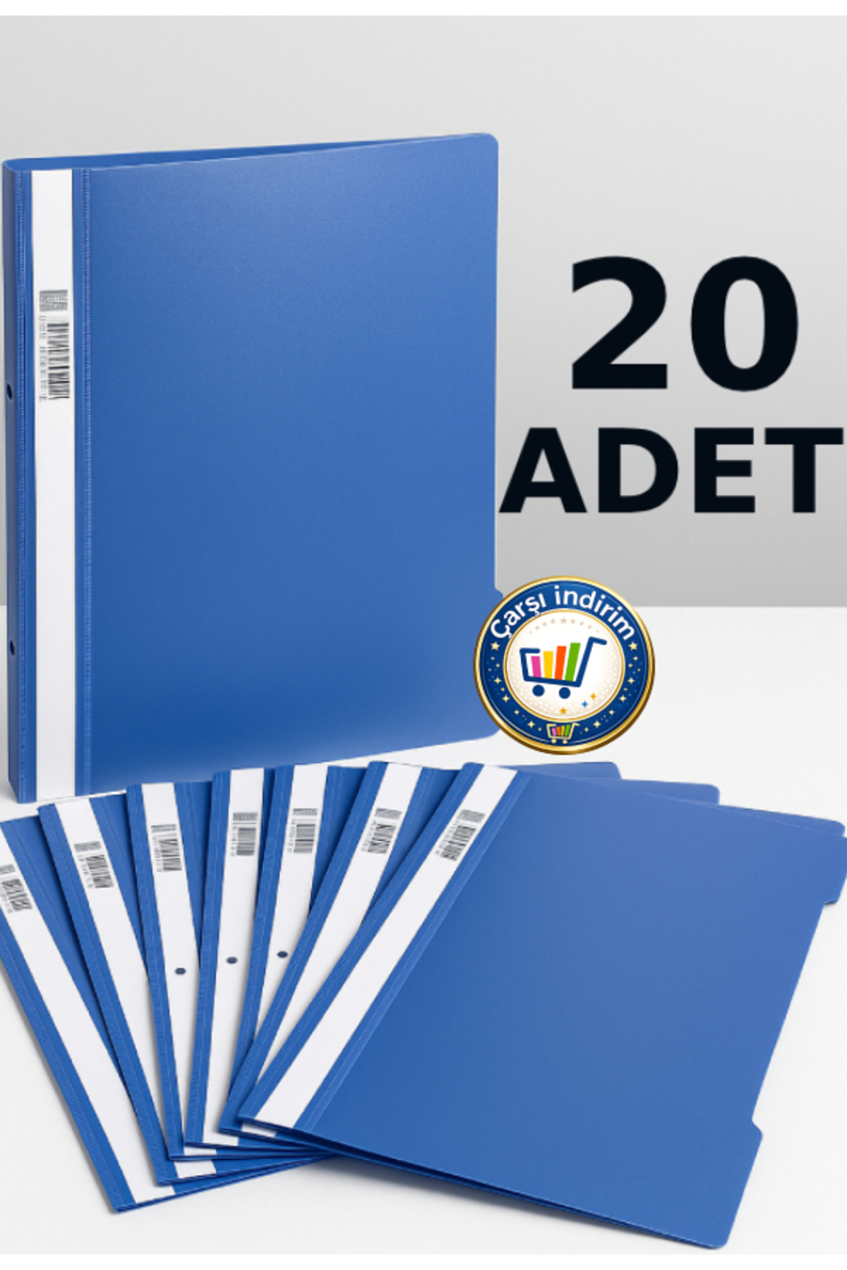 nistabolje 20 Adet A4 Mavi Telli Dosya Kaliteli Büro-Okul Ekonomik