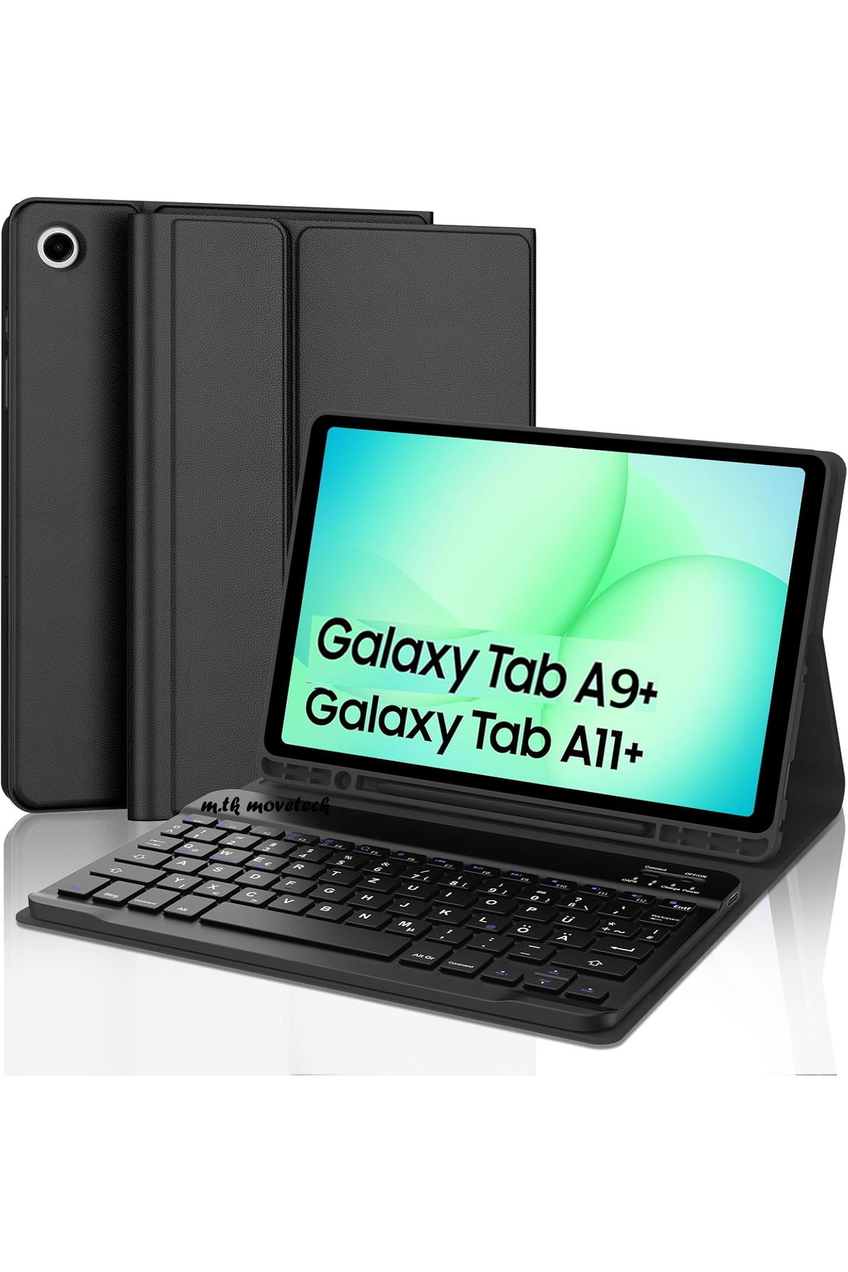 Galaxy Tab A11 Plus/A9 Plus 11-inch Compatible Wireless Pencil Compartment Keyboard Case with Bluetooth