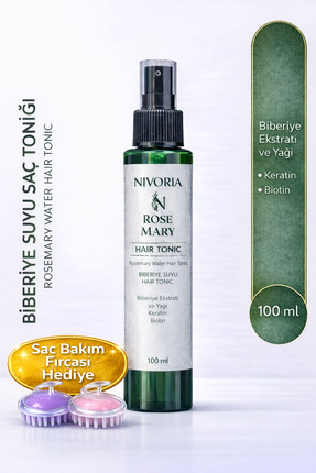 NİVORİA Biberiye Suyu Dökülme Karşıtı ve Hızlı Saç Uzatma Etkili Saç Toniği 1...