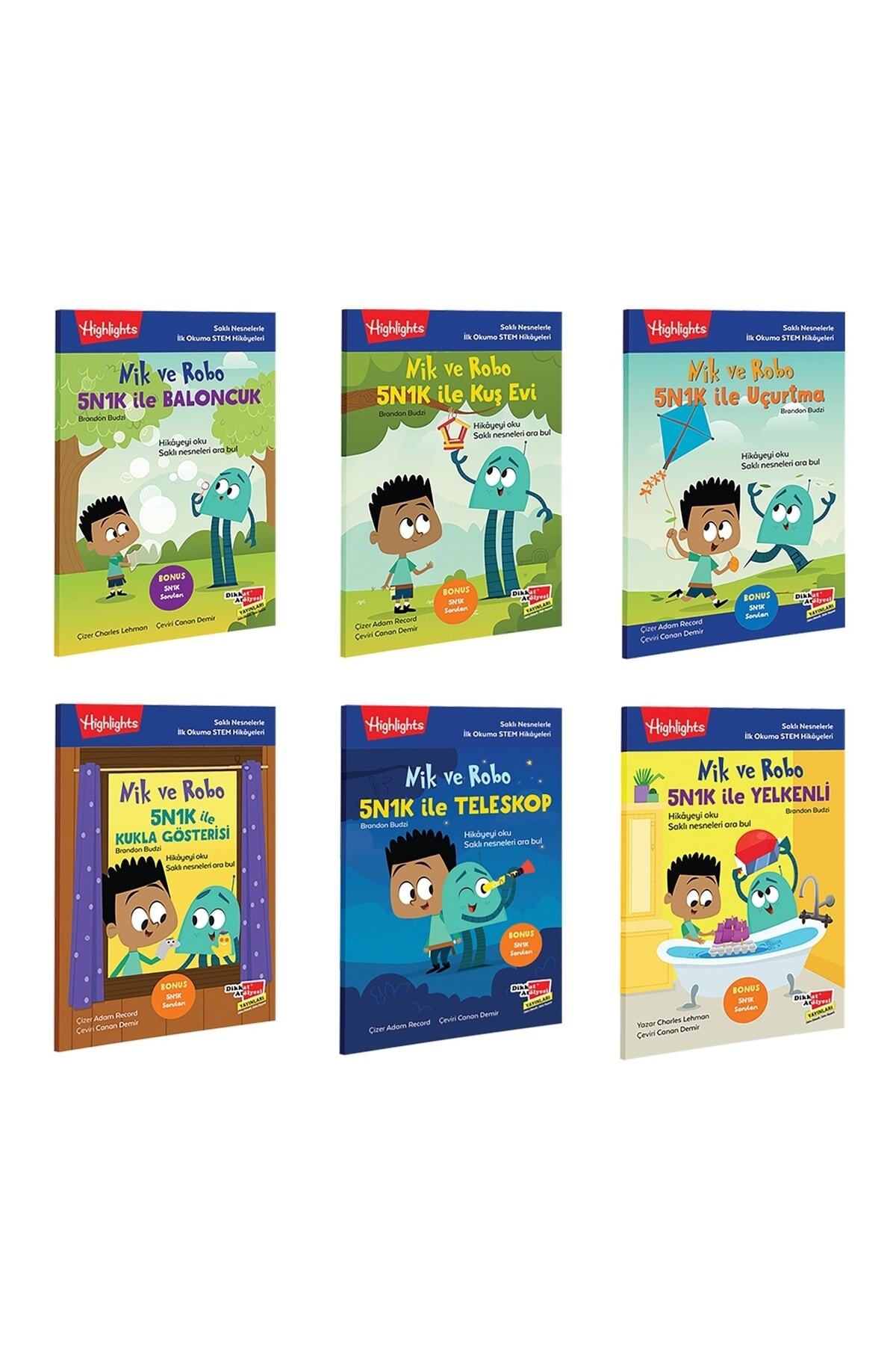 Dikkat Atölyesi Yayınları Saklı Nesnelerle Ilk Okuma Stem Hikayeleri Nik Ve Robo 5n1k 6'lı Set fotoğrafı 2 (önizleme)