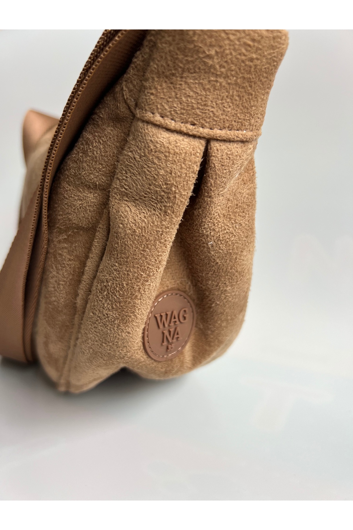 Wagna Süet Luna Bag Camel Çanta görsel 7