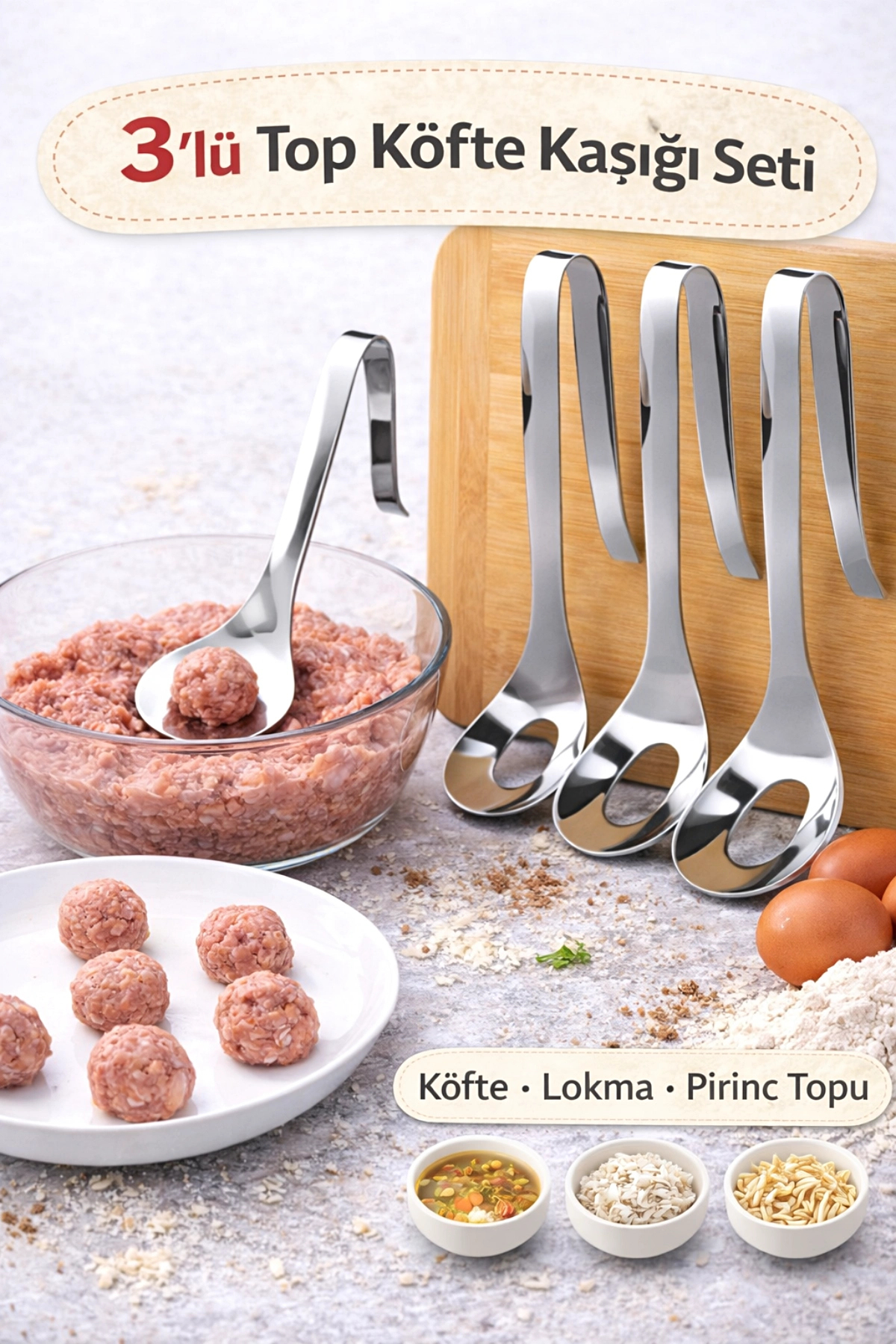 Ball Meatball Making Spoon Juicy Meatball Minced Meat Vegetable Rice Muffin Ball Home Kitchen Perforated Pouring Spoon