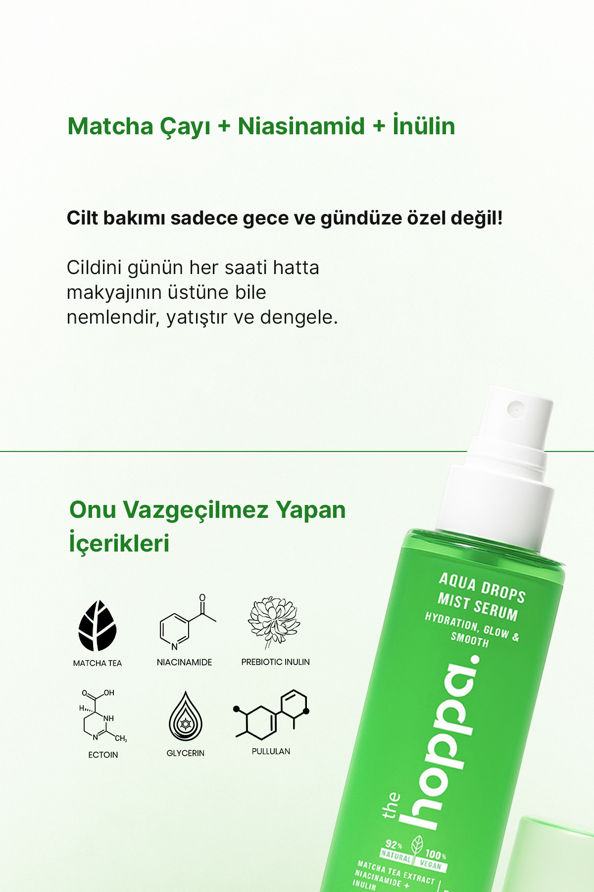 Hoppa Aqua Drops Mist Serum - Derin Nem, Işıltı ve Pürüzsüzlük İçin Nemlendirici Mist Serum — HoppaB30 — تصویر 3 از 6