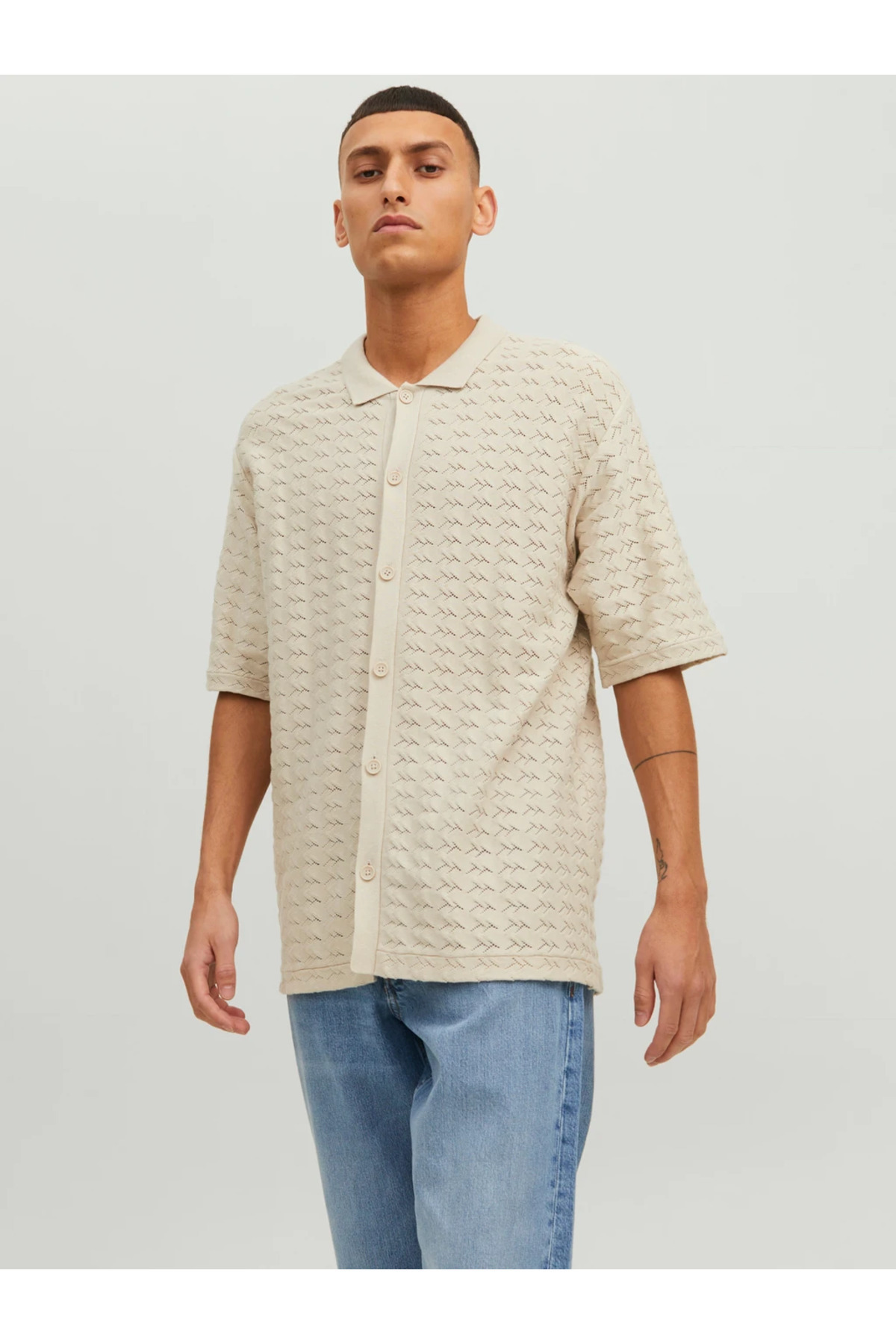 تی‌شرت مردانه جک اند جونز بژ کد ۱۲۲۳۴۳۲۷ جک اند جونز پولوشرت Jack & Jones