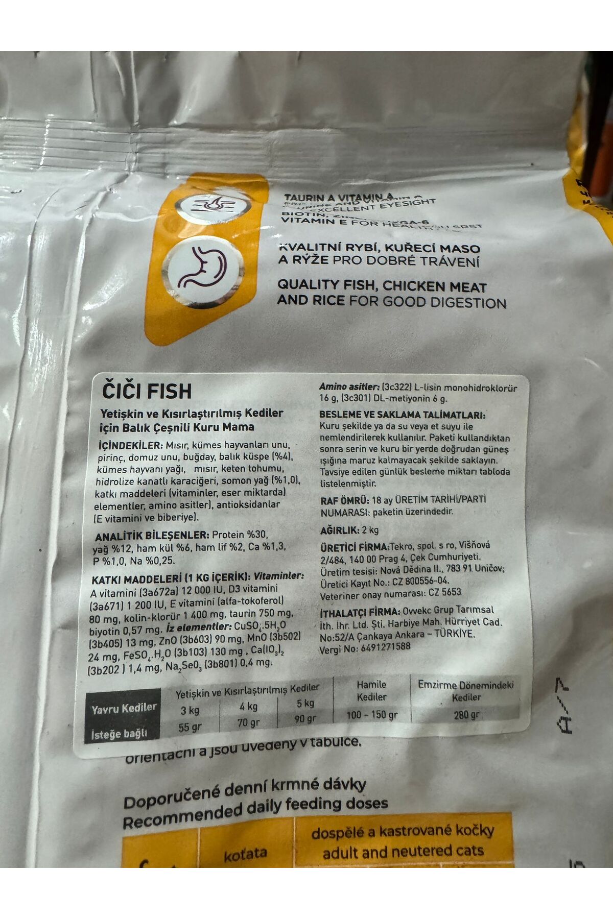 Cici Wıth Fısh 2 kg Yetişkin Kuru Kedi Maması Balıklı