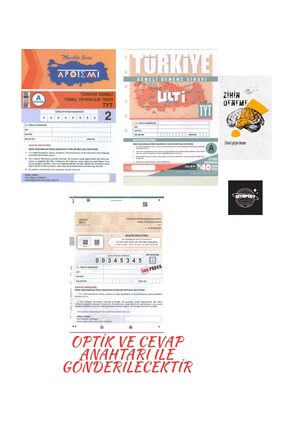 Karma Kitaplar TÜRKİYE GENELİ TYT 3ADET KURUMSAL DENEME OPTİK VE CEVAP ANAHTA...