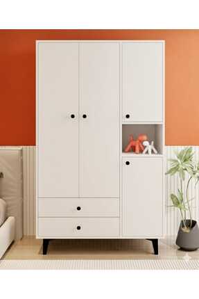 FUHO Luneria 3 Kapılı Gardırop Beyaz