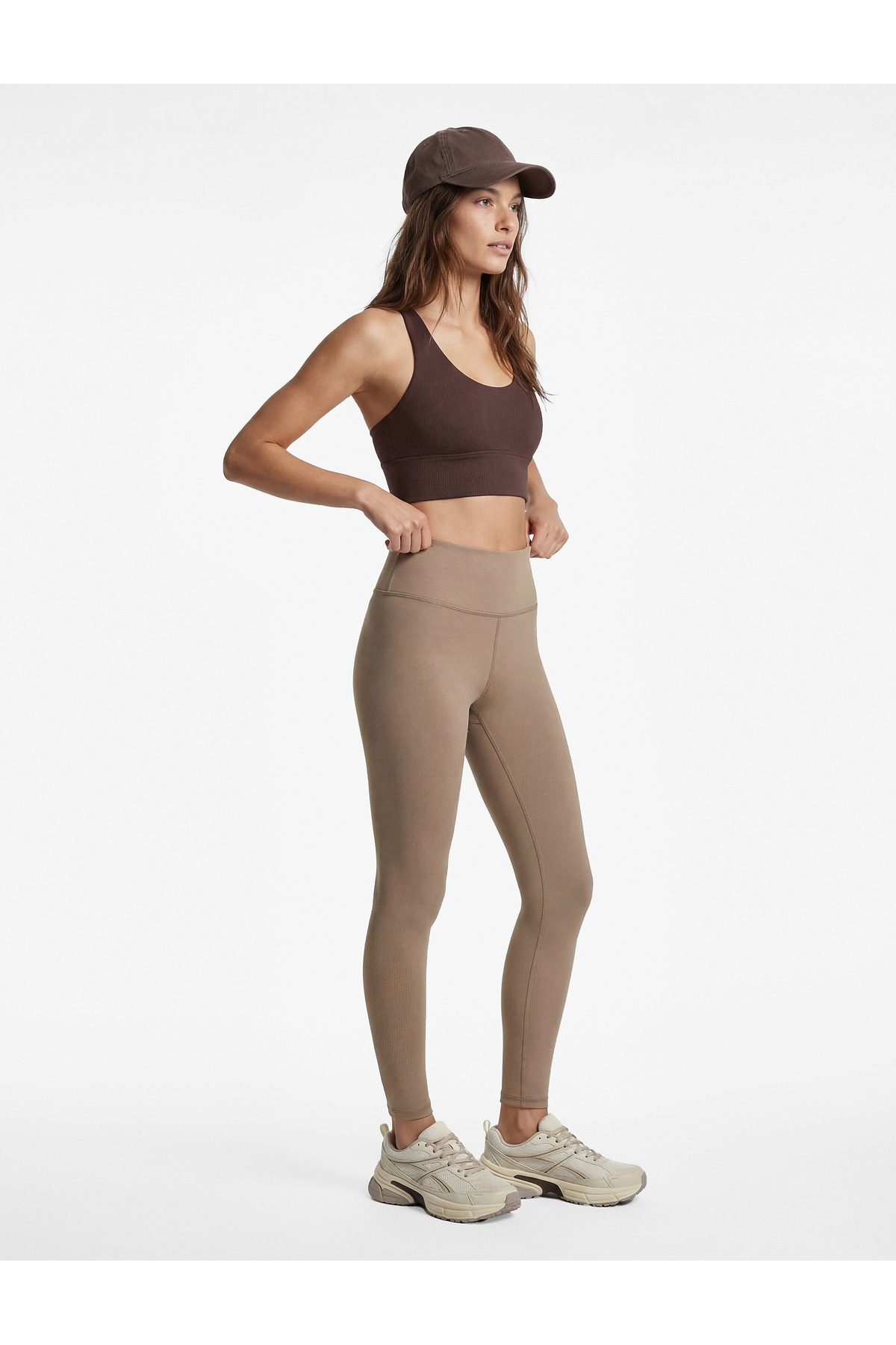 Koton Yüksek Bel Dikiş Detaylı Slim Fit Spor Tayt