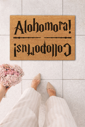 MatsUp Koko Kapı Önü Harry Potter Alohomora Colloportus Baskılı Paspas
