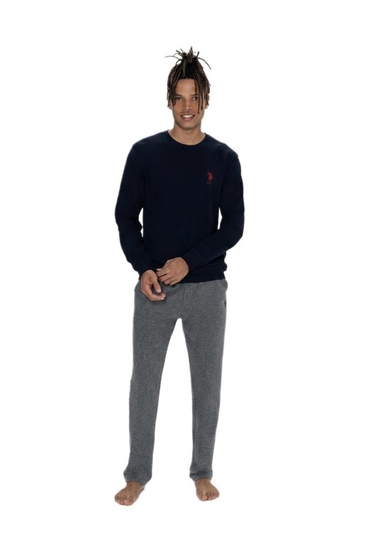 یو اس پولو ست لباس خواب مردانه سرمه‌ای کد ۱۸۸۴۷
