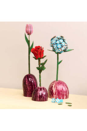 Flying Tiger Copenhagen Kendin Yap 3'lü Ahşap Çiçek