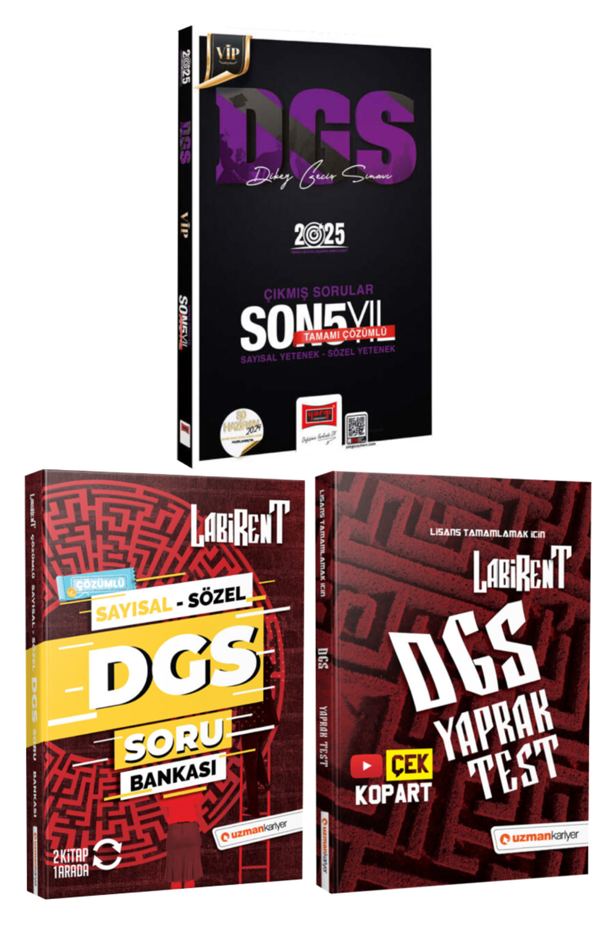 Yargı Yayınları 2025 DGS Çıkmış Sorular Son 5 Yıl+ Labirent Sayısal ...