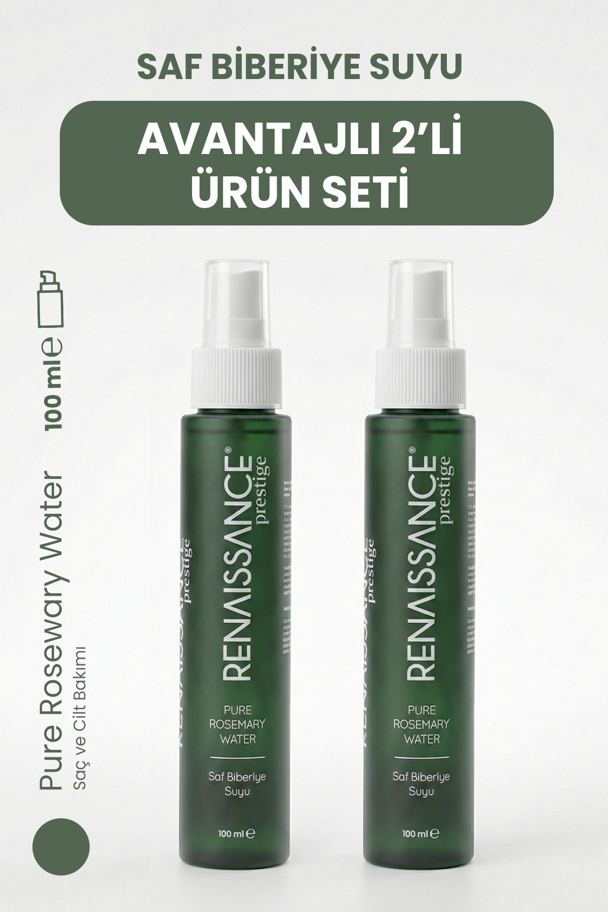 Renaissance Prestige Saf Biberiye Suyu Saç Toniği 100 ml x 2 Adet — P8S3828