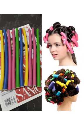 GÜLPEŞE 10 Adet Sosis Bigudi Perma Kıvırma Çubukları, Saç Kıvırma, Sac Bakım ...