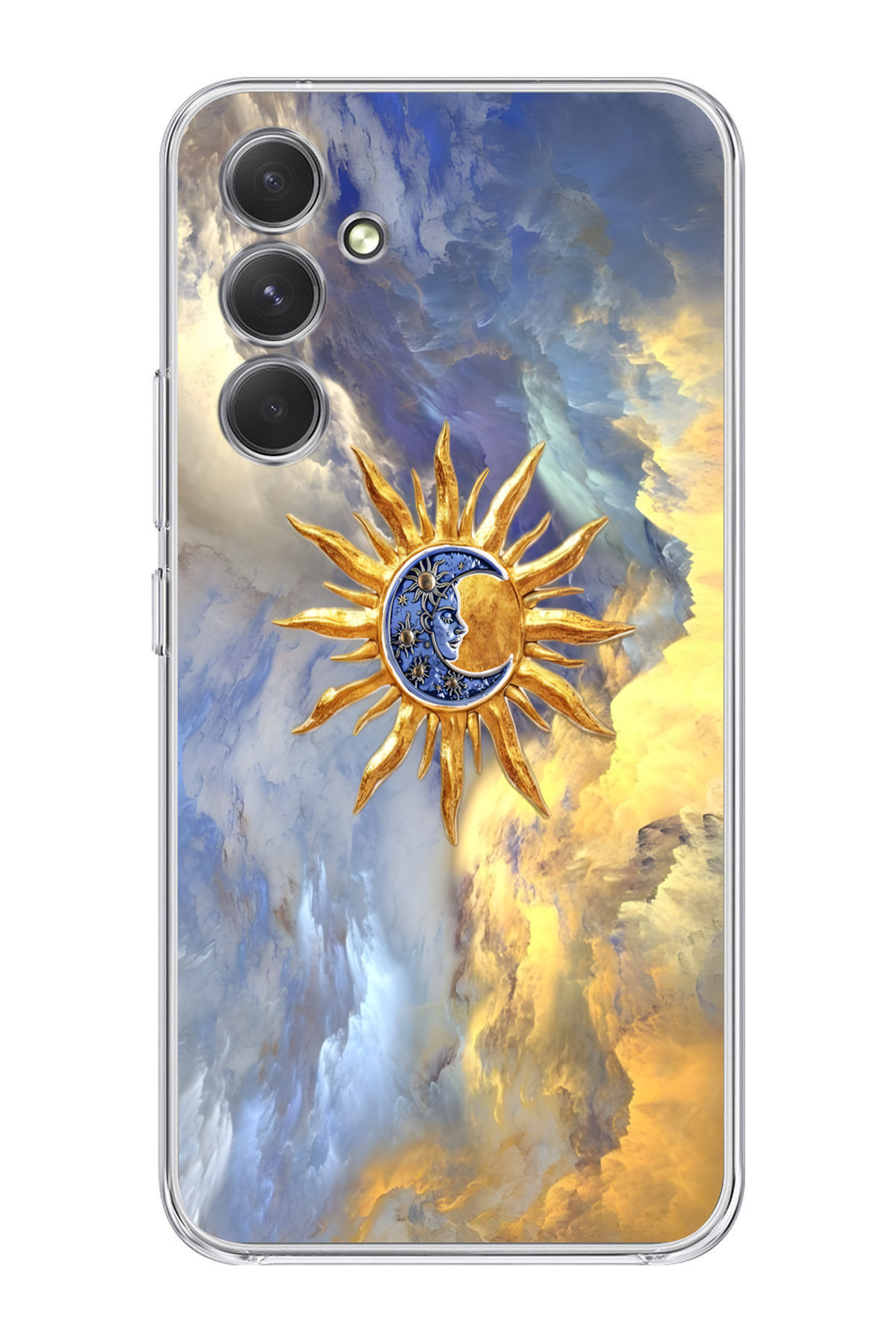 moonset Samsung Galaxy A14 Uyumlu Baskılı Yumuşak Silikon Şeffaf Telefon Kılıfı