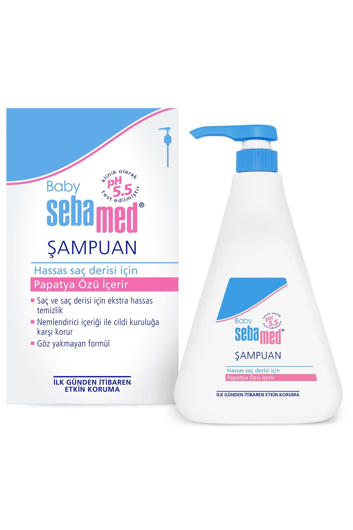 Sebamed Baby pH 5.5 Göz Yakmayan Formül Nemlendirici Etkili Papatya Özütlü Bebek Şampuanı 750 ml x2 Adet fotoğrafı 2 (önizleme)