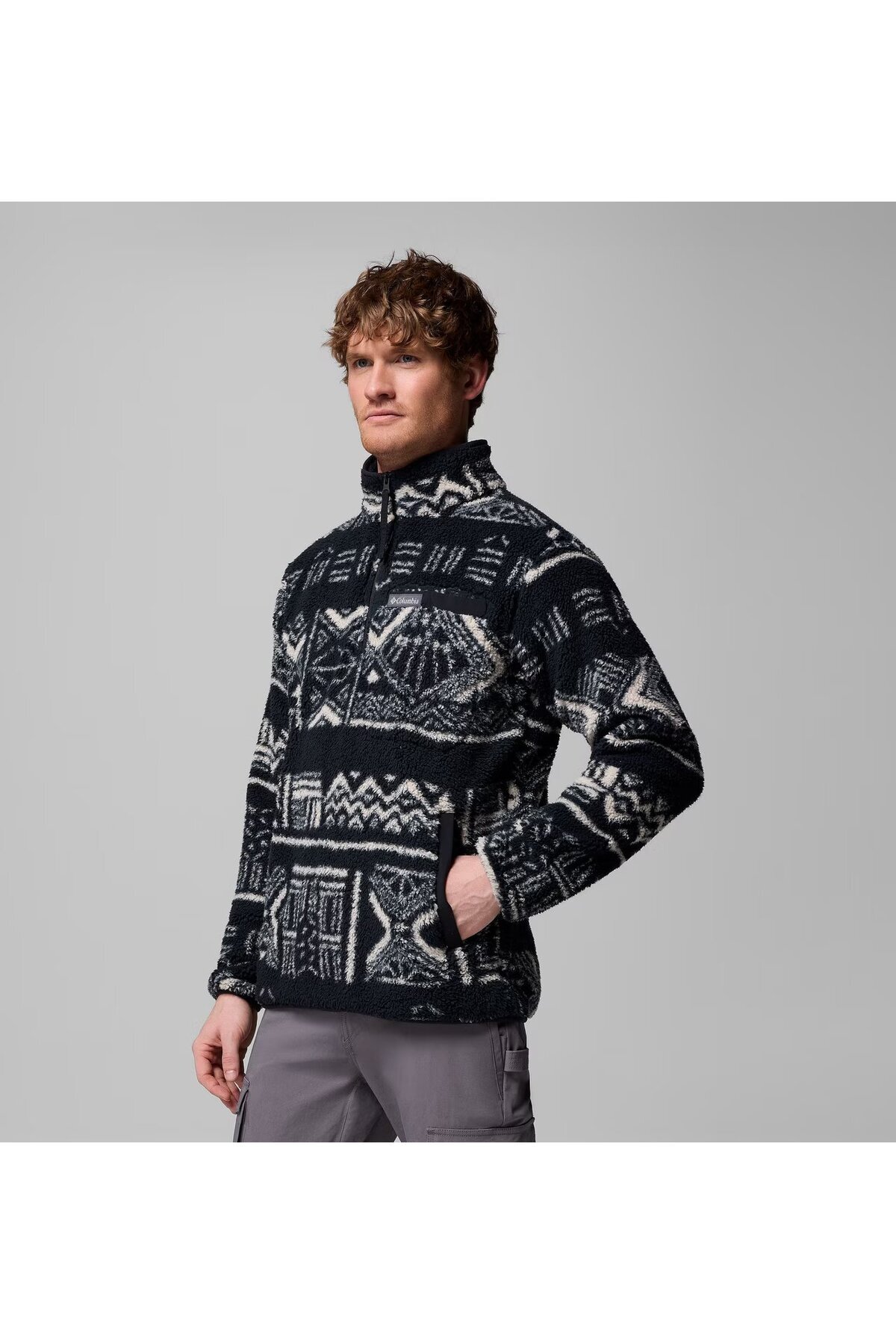 نیم زیپ مردانه Rugged Ridge™ Sherpa Fleece — مشکی TYCA86E94D732D875175CD600 — تصویر 4 از 5