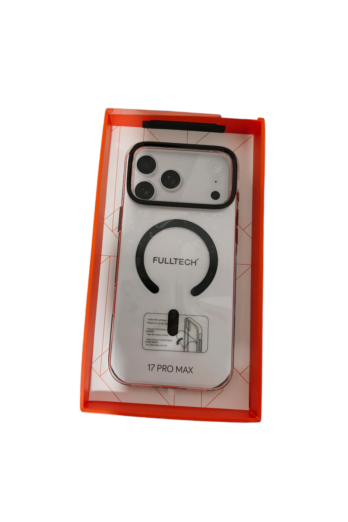 iPhone 17 Pro Max Uyumlu Ftpc3 Magsafe Şarj Destekli Şeffaf Kılıf