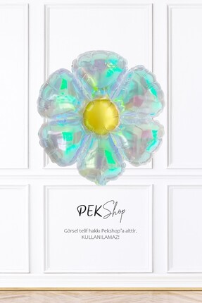PEKSHOP Hologram Papatya Folyo Balon