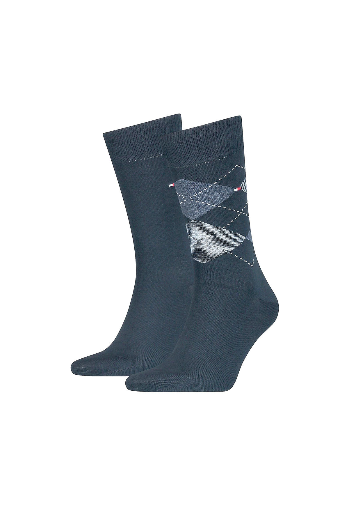 تامی هیلفیگر جوراب مردانه طرح باقلوا، بسته ۲ عددی - آبی