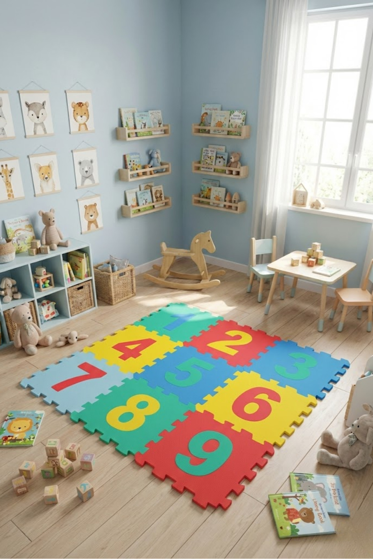 Eco Lounge 9 Parça Sayılar Eğitici Puzzle Yer Matı - Bebek Çocuk Oyun Halısı Yumuşak Eva Yer Karosu fotoğrafı 5 (önizleme)