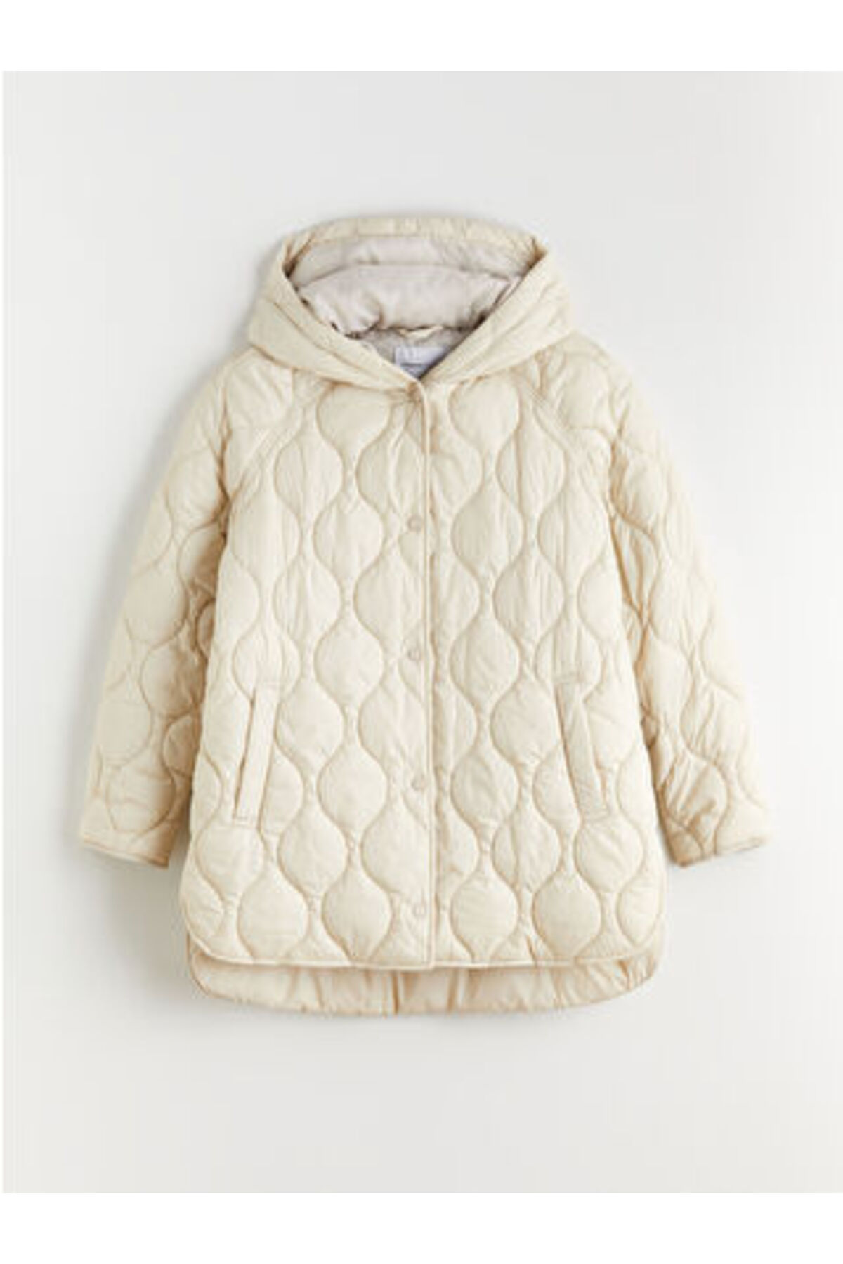 LC Waikiki  LCWAIKIKI ClassicBej Kapüşonlu Kapitone Kadın Şişme Mont - Görsel 2