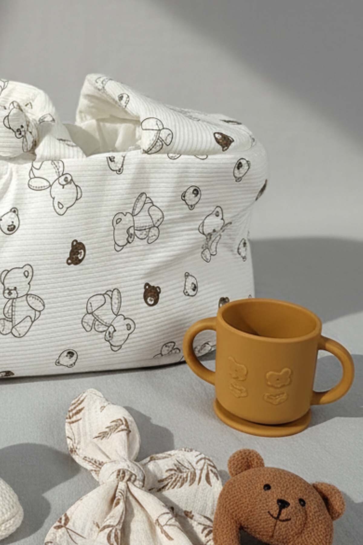 Rivaİstanbul Mini Ayıcıklı Bebek Taşıma Çantası fotoğrafı 6 (önizleme)