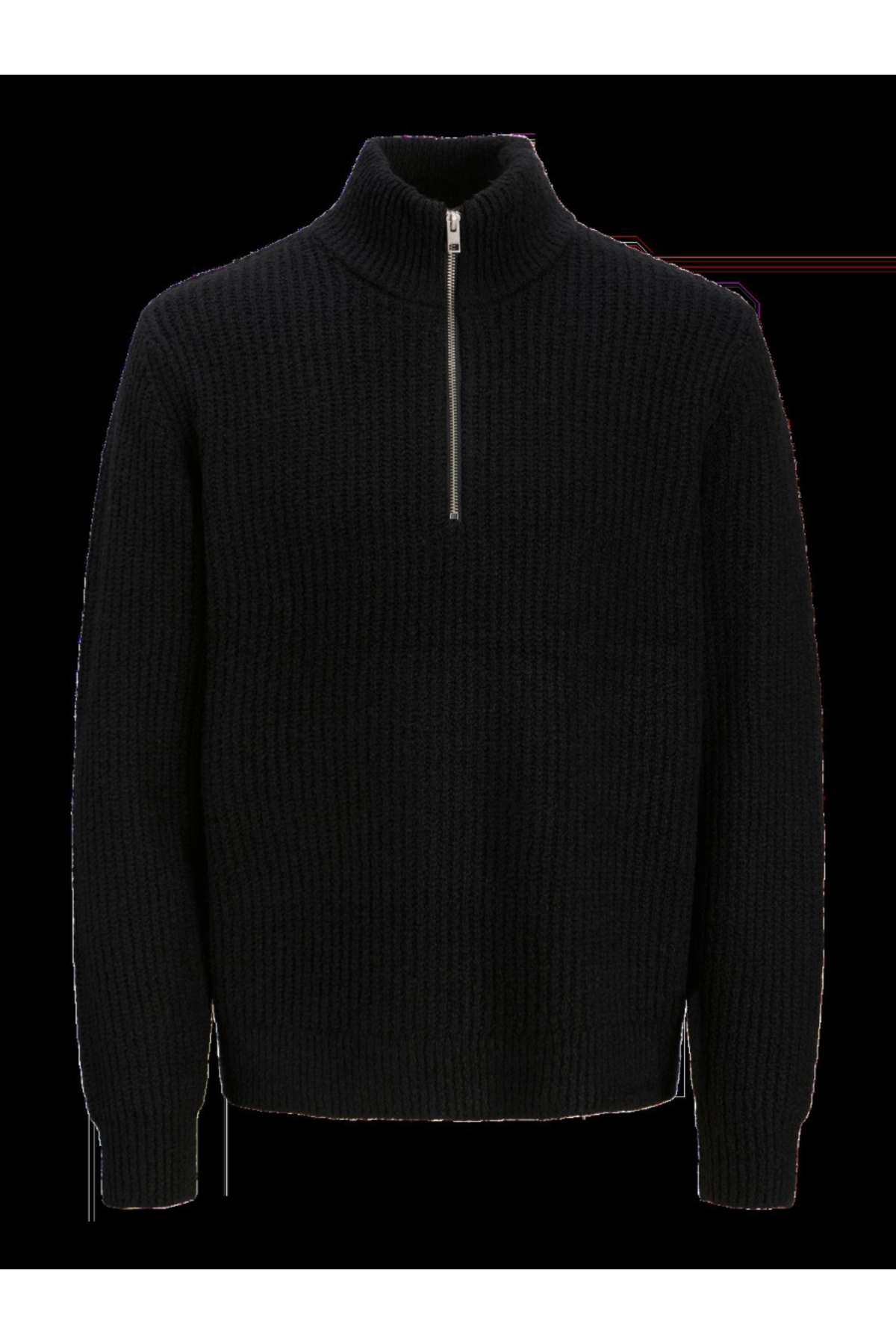 ژاکت بافتنی یقه بلند زیپ‌دار JPRWINTER مدل STYD AW24 به رنگ سبز تیره، کد 12277992-FO جک اند جونز پلیور Jack & Jones