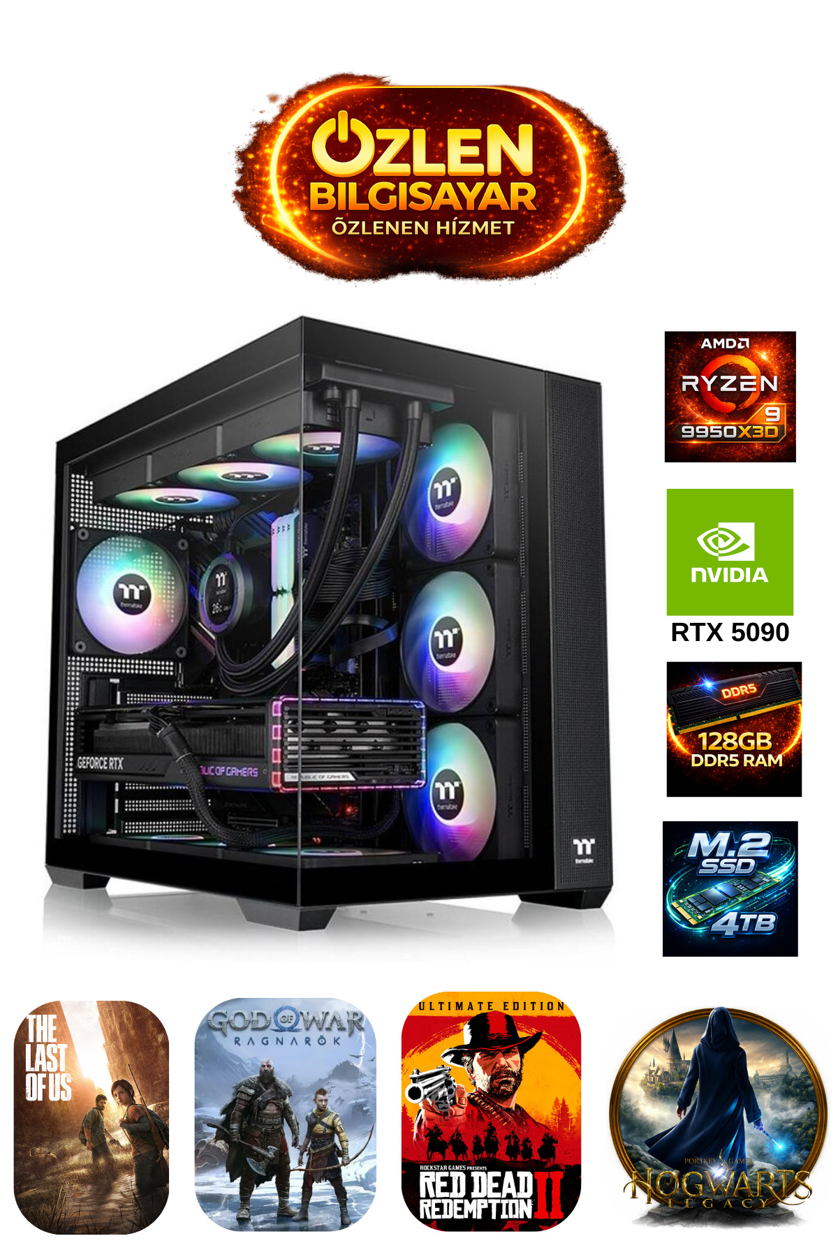ÖZLEN XXL3 Ultimate- Ryzen 9 9950X3D | 128GB DDR5 Ram | 4TB M.2