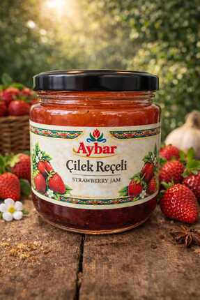Aybar ÇİLEK REÇELİ * 290CC CAM KAVANOZ - VEGAN