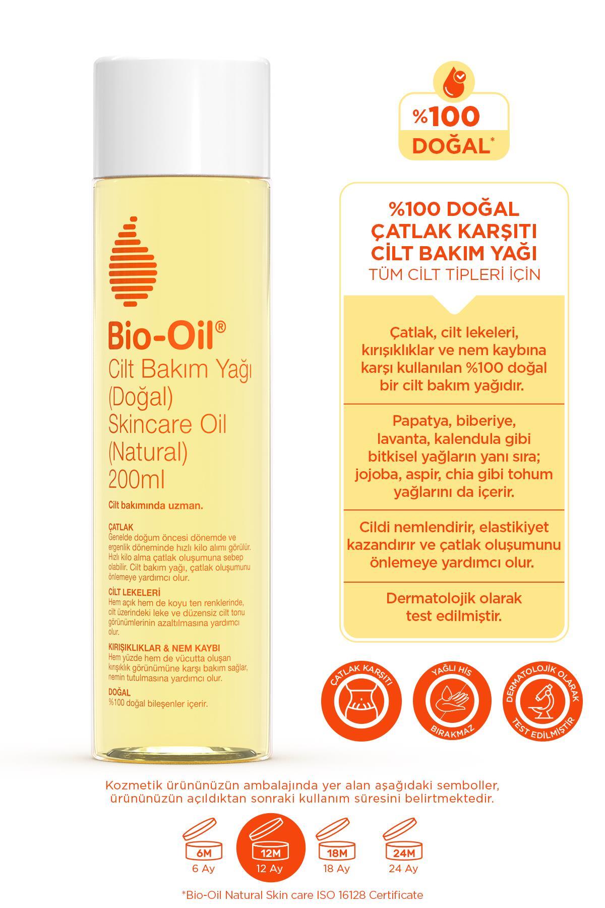 %100 Natural Çatlak Karşıtı Nemlendirici Cilt Bakım Yağı 200 ml Leke Karşıtı Vitamin E — 6001159128106 — تصویر 3 از 8