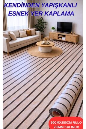 Renkli Duvarlar 60cmx280cm 1 Adet Yapışkanlı Rulo Krem Lambiri Desenli Duvar ...