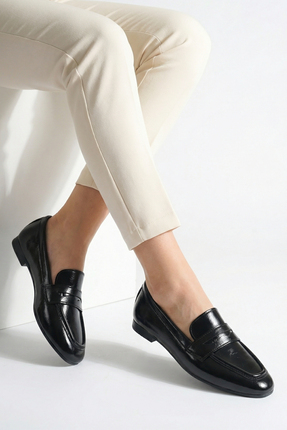 RİMES AYAKKABI Loafer Mary Jane babet sade ve zarif